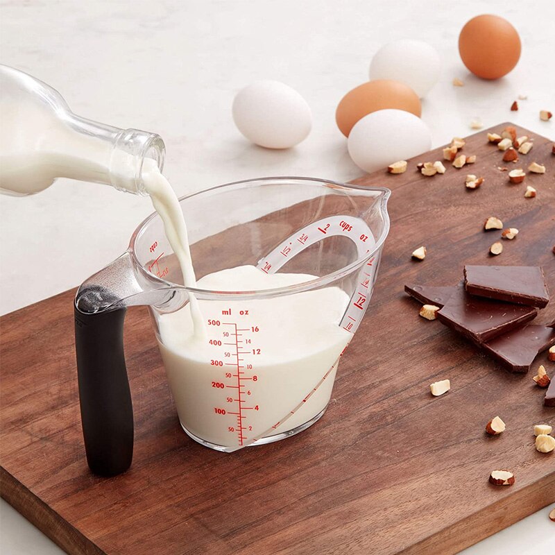 Angled Liquid Measuring Cup for Dry and Liquid Ingredients Kitchen Tools for Baking Beaker Liquid Measure JugCup Container