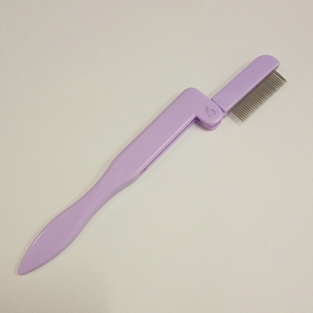 Składane ze stali nierdzewnej grzebień robić brwi brwi pędzel uroda narzędzia robić makijażu składane pędzle makijaż narzędzie łatwe w użyciu kobiety miłość