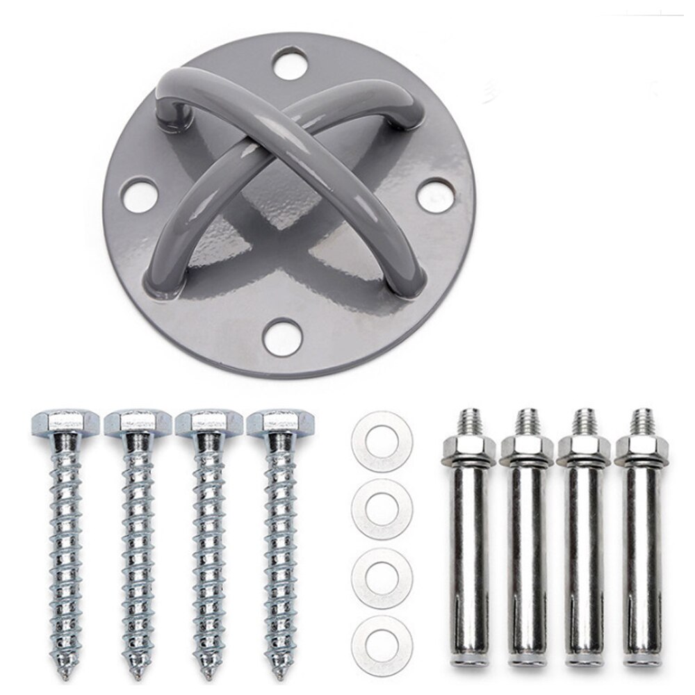 Suspension Trainer Wall & Ceiling Mount Heavy-Duty Anchor Bracket For Swing   Super Load-Bearing Dancing Ring Swing Fixed Buckle: White