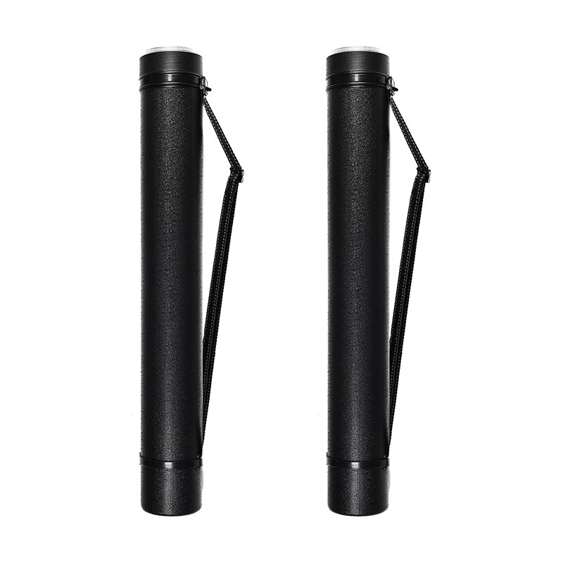 Retractable Poster Tube Shoulder Strap and Handle Portable Durable Round Storage Box