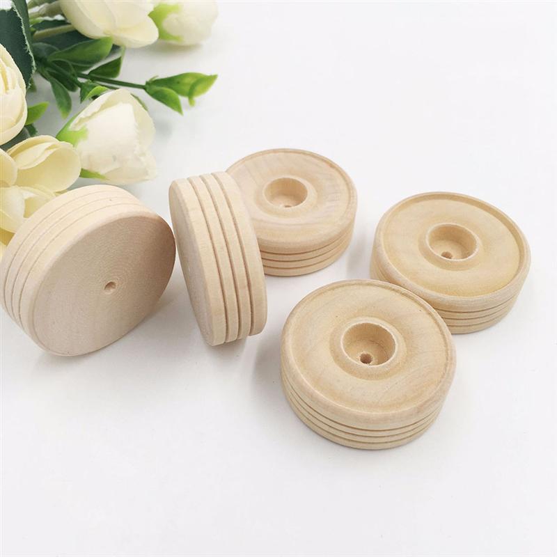25pcs DIY Round Wood Small Wheels For Toys Crafts Handmade Wheels Wood Accessories DIY Handmade Crafts Supplies Party Decor