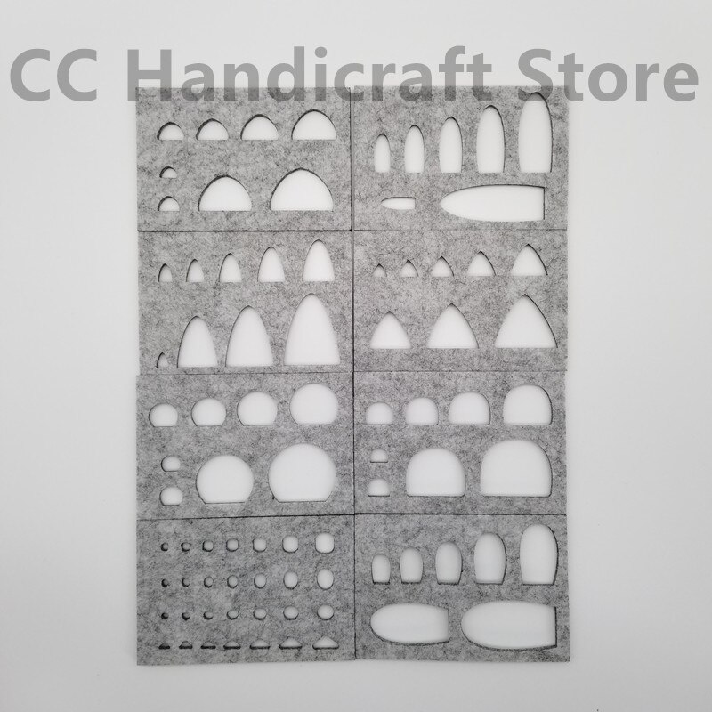 Wool Felt DIY Stencils Needle Felting Tool Handmade Animals Cat Dog Rabbit Ear Nose Template Claw Mold Accessories Craft Kits: 8PCS IN 1