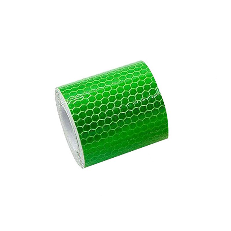 Minimalistisk 360 ° synlighet sykkelreflektorer sykkelhjul eiker lys reflekterende sikkerhet hjul felg dekal teip reflekterende klistremerker: Grønn