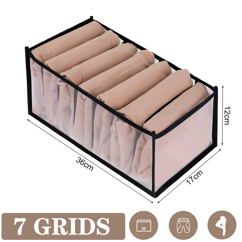 Wardrobe Clothing Divided Storage Underwear T-Shirt Sock Organizer Bra Socks Cabinet Drawer Organizer Jeans Closet Storage Box: Red