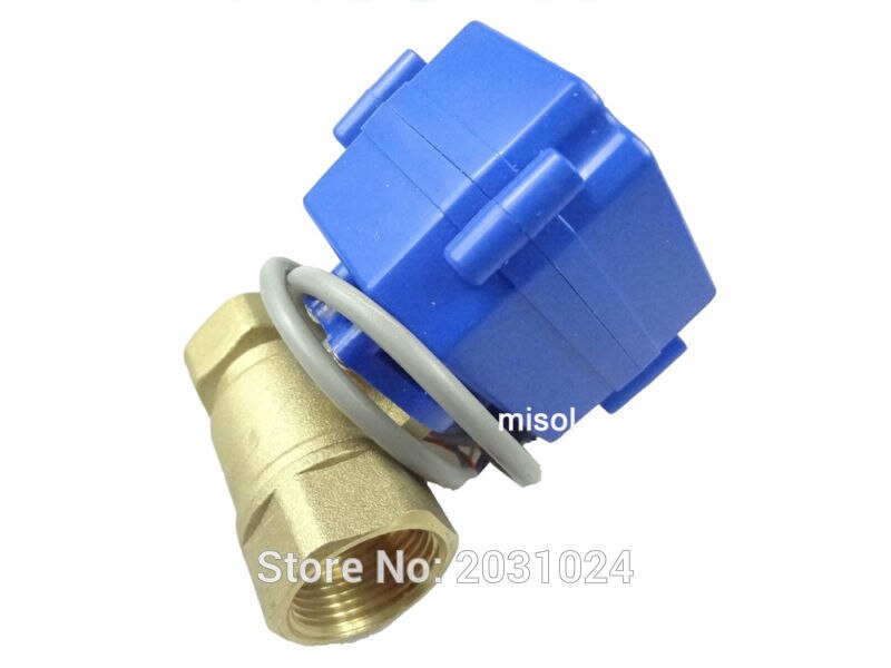 motorized valve brass, G3/4" DN20, 2 way, CR05, electrical valve, motorized ball valve