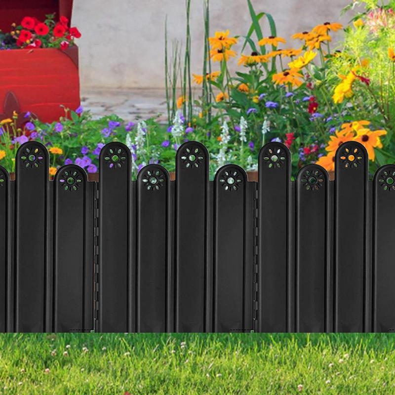 Bordure de jardin, paquet de 10 outils d'aménagement paysager, barrière animale, garniture décorative de clôture de jardin pour cour et pelouse
