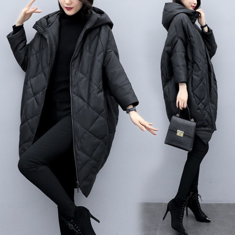 Winter Fake Two-piece Pu Leather Cotton Coat Loose Bread Coat Korean Version Cotton Coat Women's Cotton Jacket Warm Casual Coat Top Outdoor Jacket