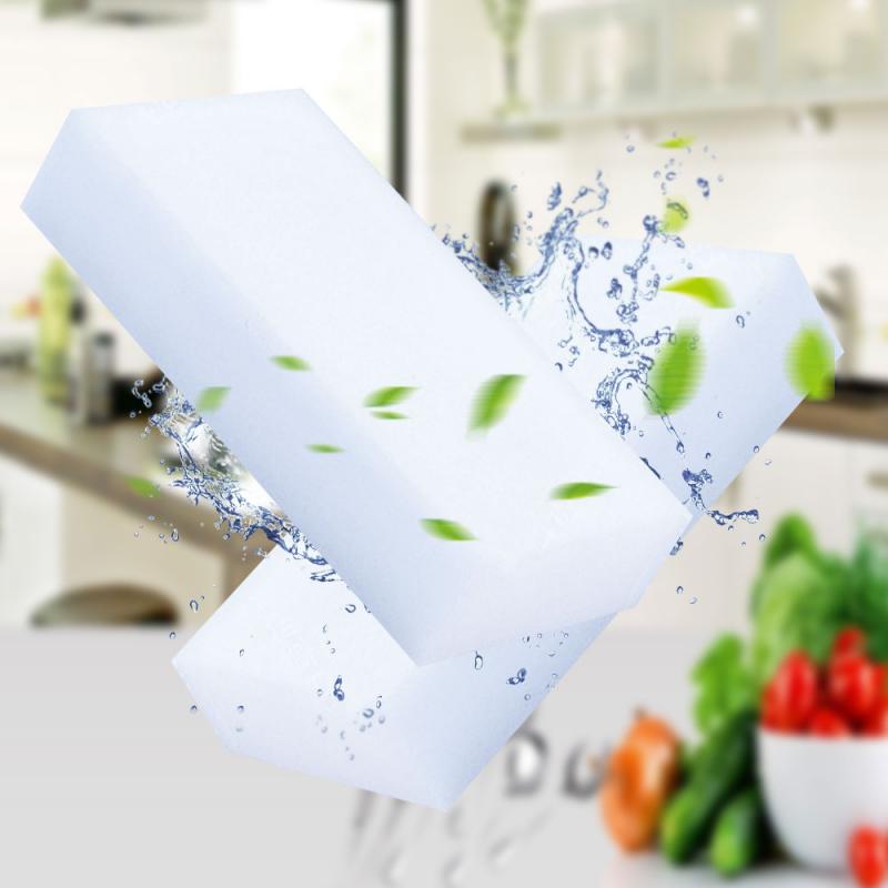 100 Uds esponja de melamina blanca Borrador de esponja mágico para Cocina Oficina accesorio de limpieza para baño/limpieza de platos Nano esponjas de limpieza