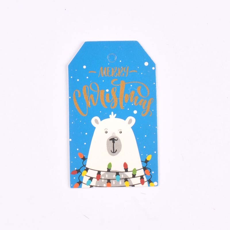 50 sztuk zawieszka z papieru pakowego na pudełko cukierków dekoracja na choinkę malowane zawieszki tagi prezenty etykiety DIY Handmade Party Decor c3010: 11