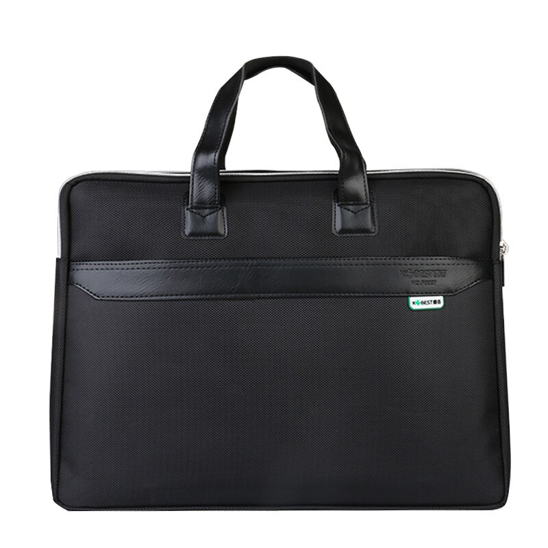 Storage Of Documents A4 Laptop Bag B4 Waterproof Briefcase For Men Oxford Double Zipper Portable Office Business Bag Handbag Man: Default Title