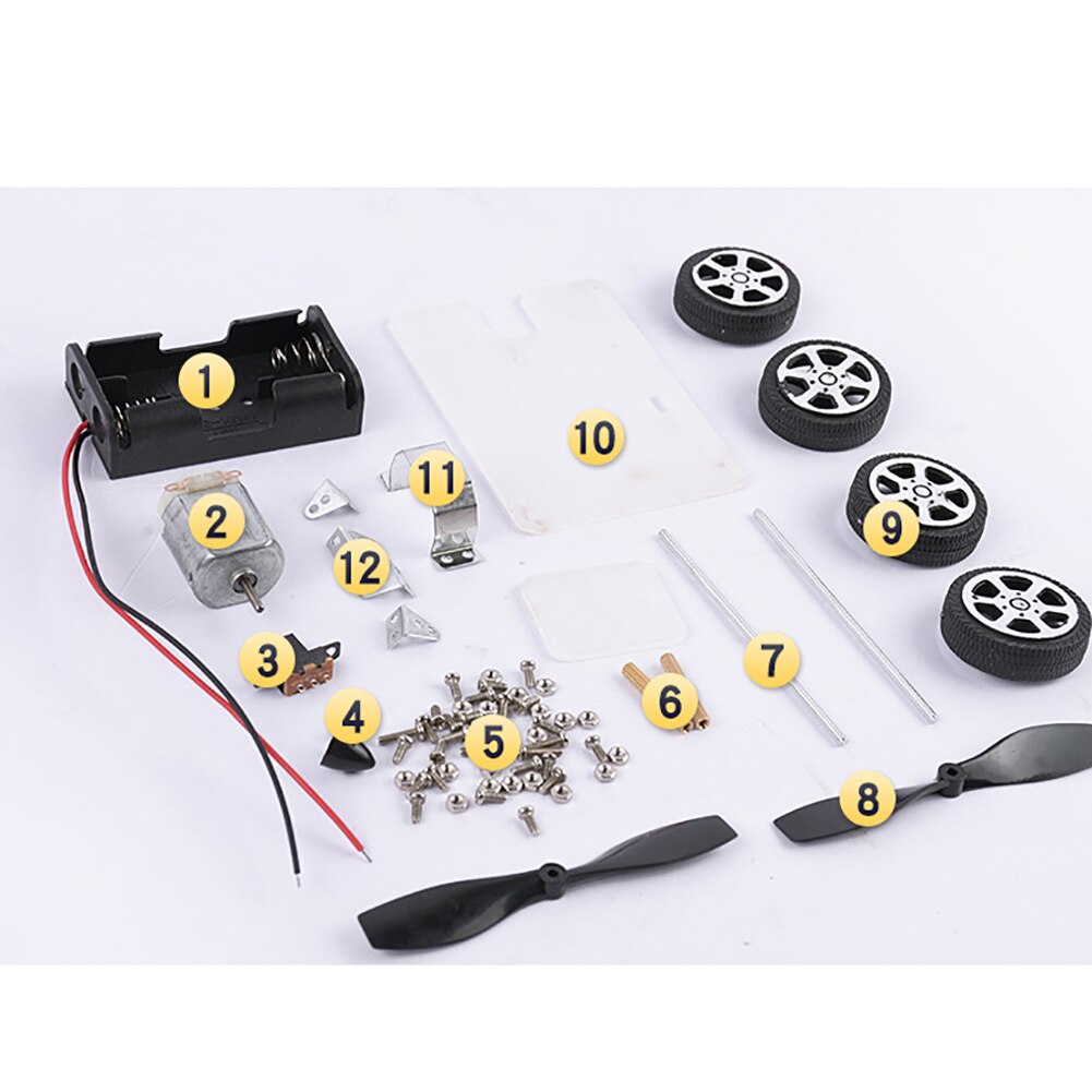 DIY coche de viento modelo tecnología ciencia juguete educativo enseñar Kit