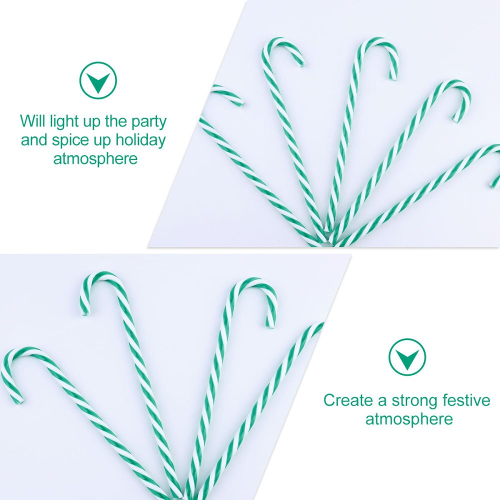 12 stuks decoratieve hangers in de vorm van een zuurstok, hangende kerstboomdecoratie in de vorm van een zuurstok