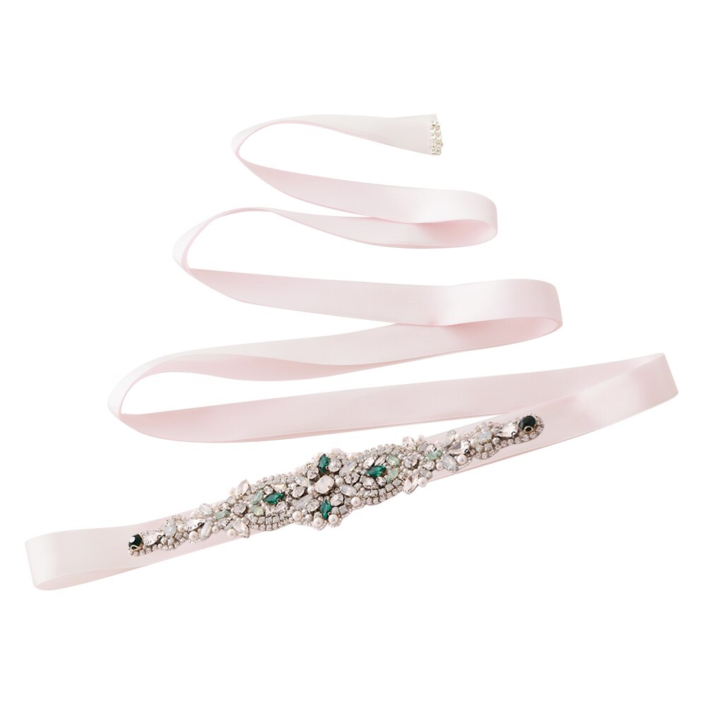 Grün Kleid Gürtel Grün Diamanten Gürtel für Hochzeit Gürtel Opal Strass Brautjungfer Dekorative Gürtel Braut Kristall Hochzeit Schärpen: Rosa