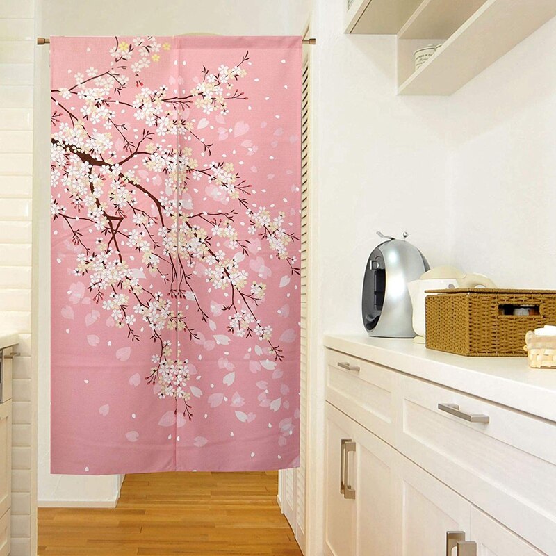 Japan Beimen Straße Dusche Vorhang Kirschblüte Japanische Stoff Druck Vorhang Tapisserie