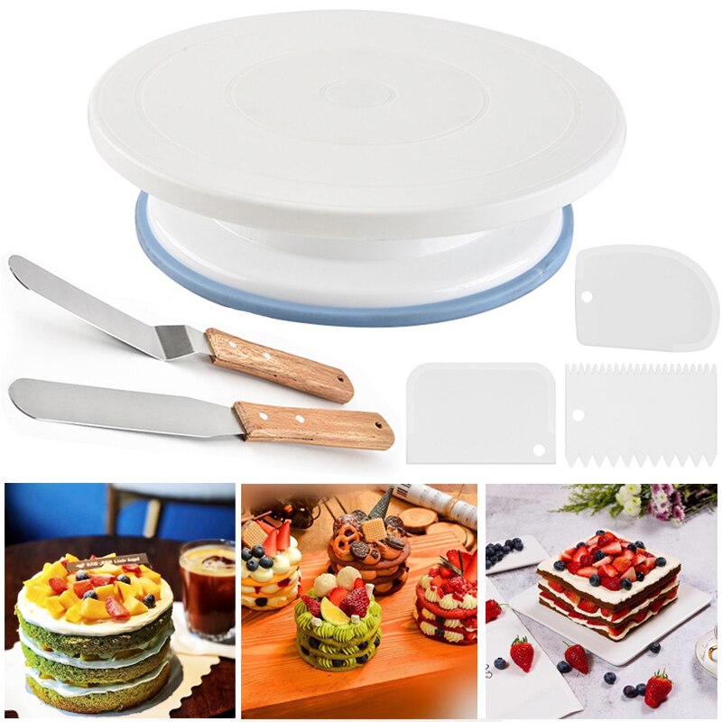 Non-slip Cake Pastry Turntable Stand Pastry Spatula Confectionery Cake Decoration Tools Kitchen Accessories Bakeware Baking Mold