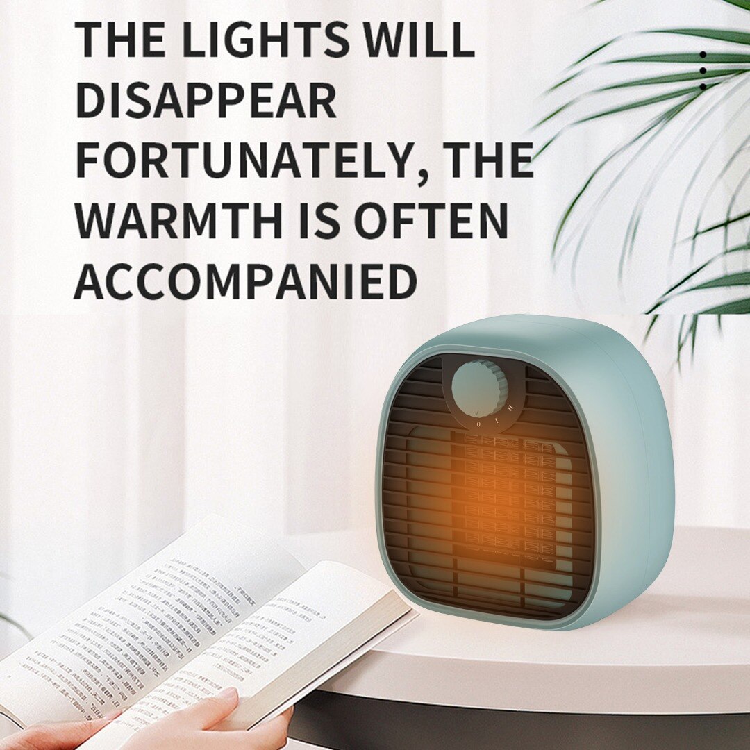 1000W Mini Electric Heater Portable Desktop Wind Fan Heater Heating Warm Air Blower Home Office Machine Appliance US Plug