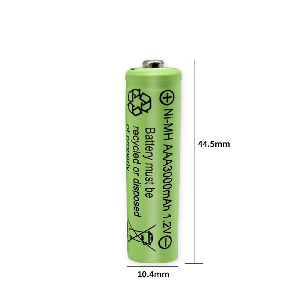 Piles rechargeables jaunes Ni-MH, AAA 3000mAh 3A 1.2V, pour jouets MP3 RC, lampe de poche led, 1-20 pièces