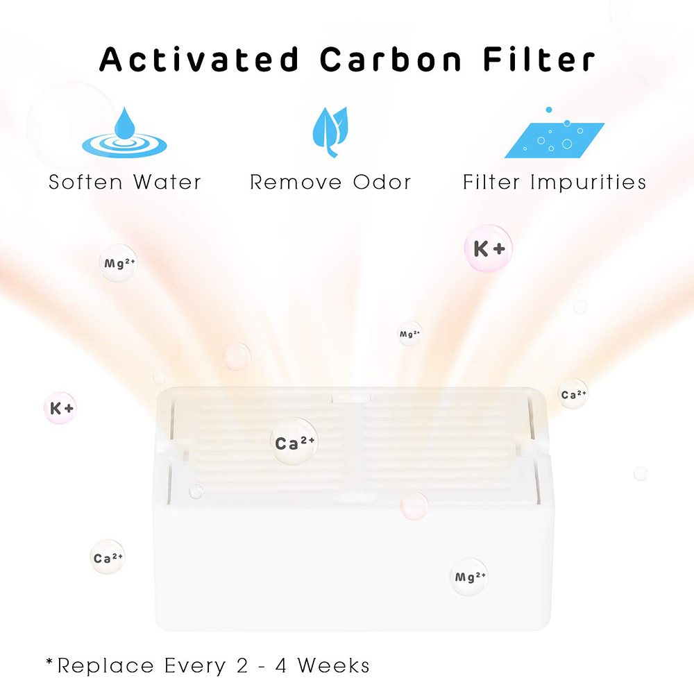 2.3L fuente de agua automática para gatos mascotas LED eléctrico USB para perros, fuente de alimentador de bebedero para mascotas fuente para beber dispensador de agua