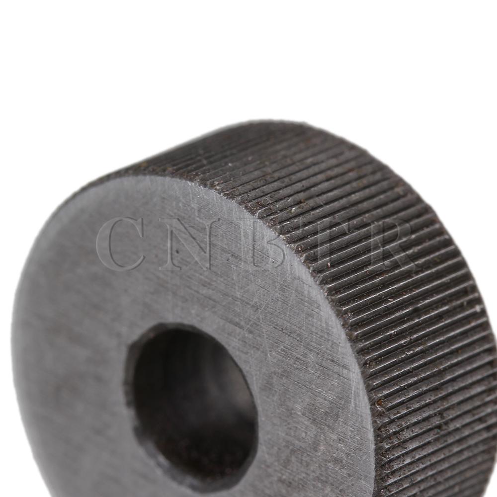 Cnbtr 2 stk sølv 0.5mm skridsikker enkelt lige groft lineært riflet hjul