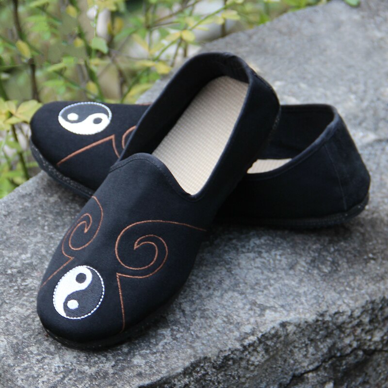 Rubber Sole Cotten Breathable Taoist Shoes Chinese Traditions Footwear Tai Chi Shoes Kung Fu Wushu Shoes