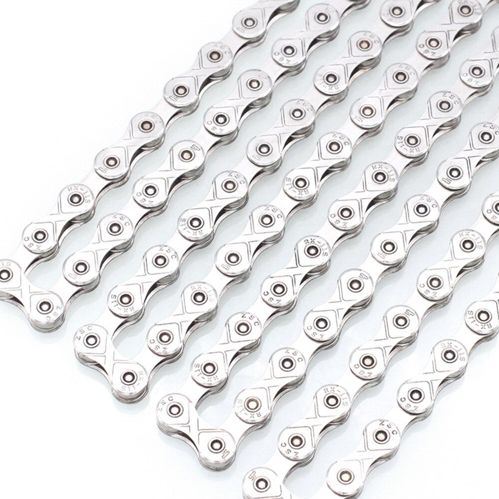 Bicycle Chain Mountain Bike Chain 6 7 8 /9/ 10/ 11 Speeds Mountain Cycle Fully Electroplated Silver Chain For Road Bike Parts