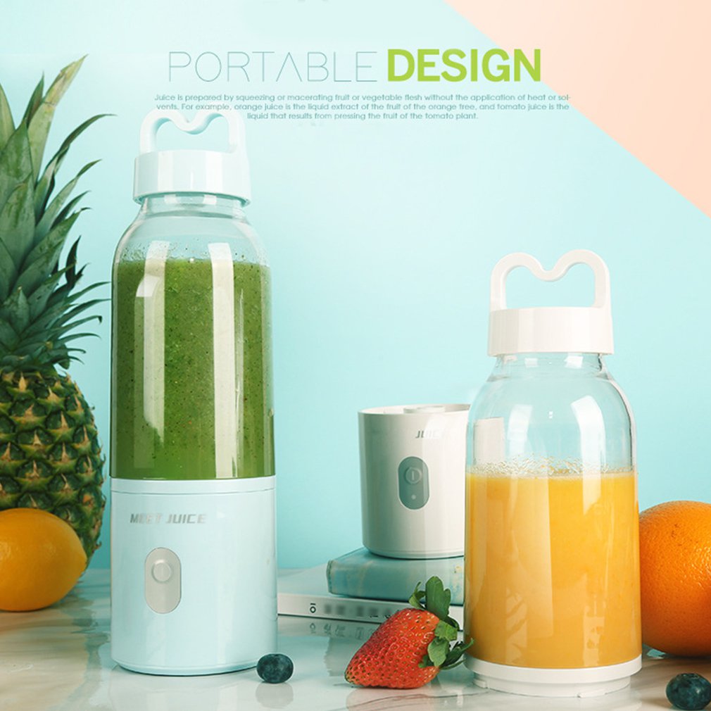 Portable Blender Juicer Mixer Blenders Fruit Extractor Food Maker Quick Plug-in durable Juice Blender: Blue / US
