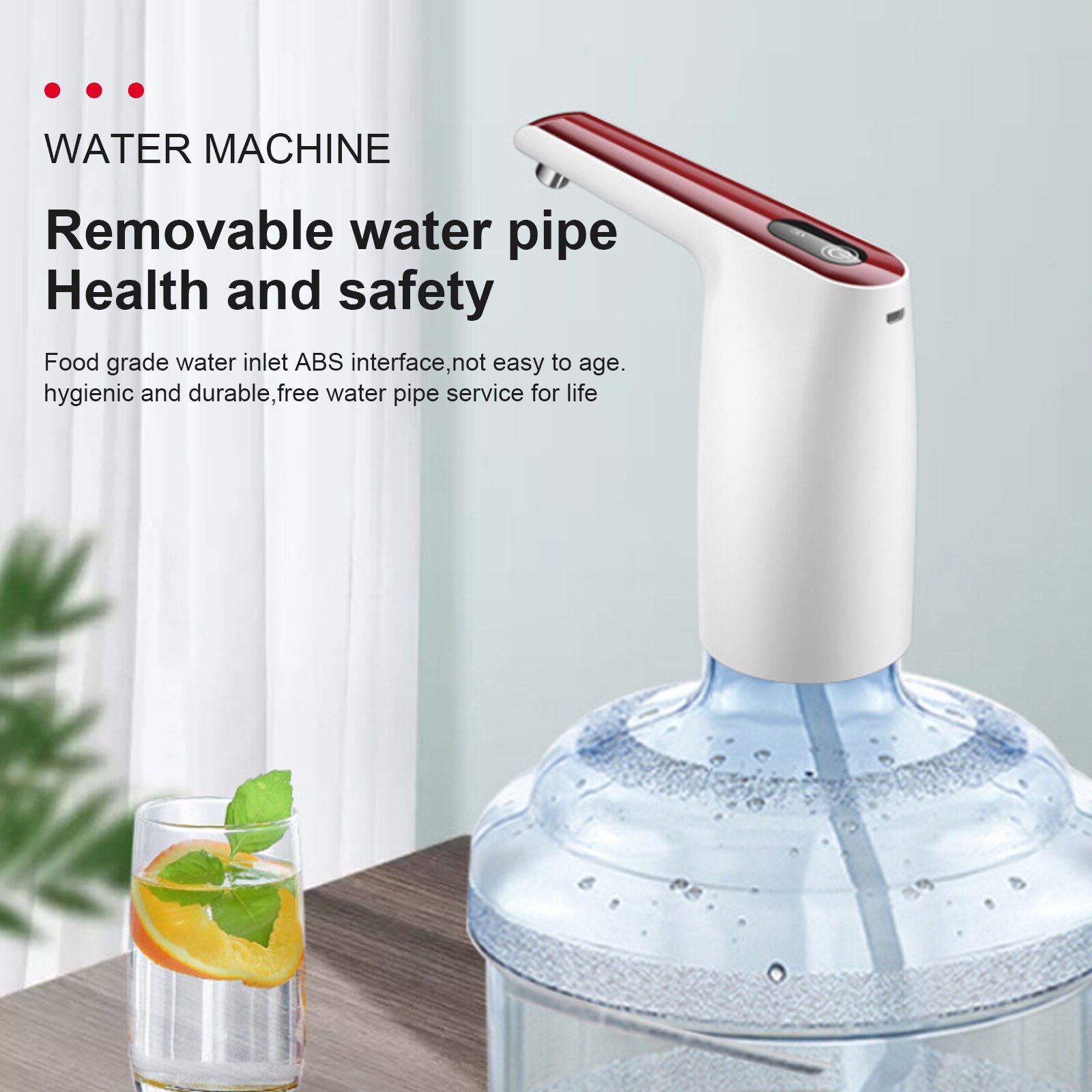 Waterflespomp usb-oplaadsysteem automatische drinkwaterpomp draagbare elektrische waterdispenser waterfles huishoudelijk