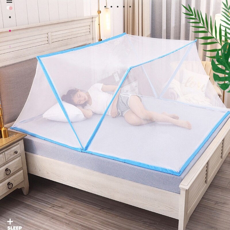 Moustiquaire pliable Portable, tente de lit pliable, couverture anti-moustiques, pour adultes et étudiants