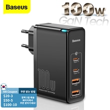 Baseus 100W Gan Usb Type C Lader Pd Qc Quick Charge 4.0 3.0 USB-C Type-C Snel Opladen oplader Voor Iphone 12 Pro Max Macbook