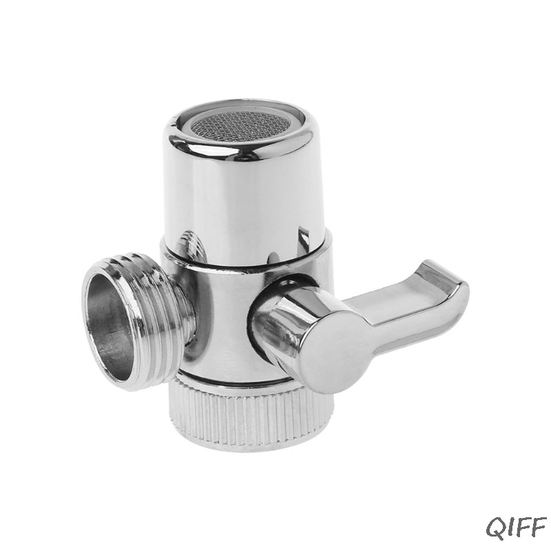 Brass 3-way Diverter Valve Faucet Connector Adapter Three Head Function Switch Mar28