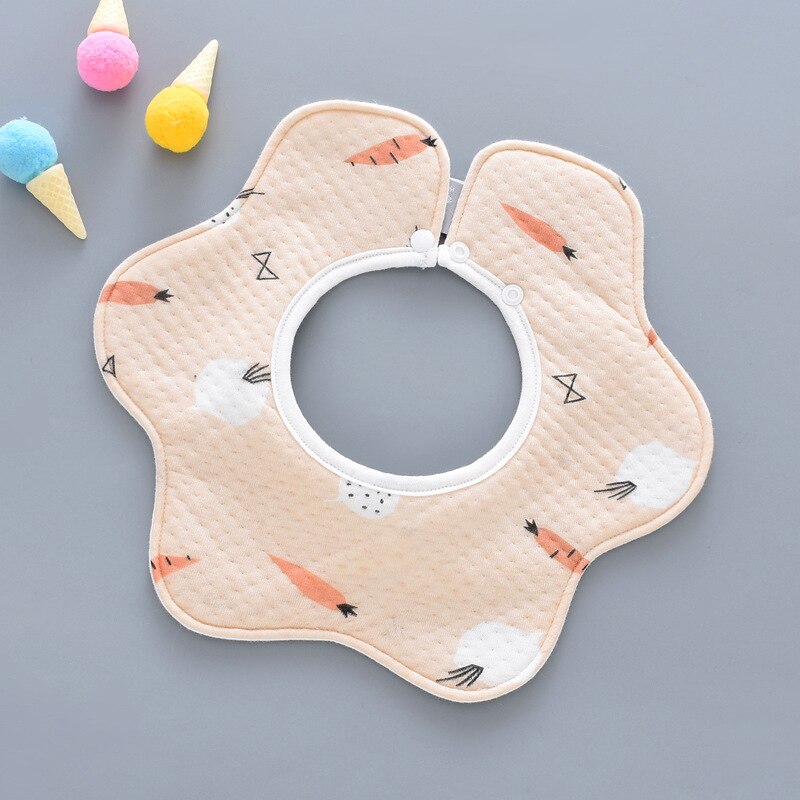 Baby Saliva Towel Bib Cotton 360 Degree Round Baby Bandana Bibs Flower Heart Style Catoon Stripe Baby Burp Cloths