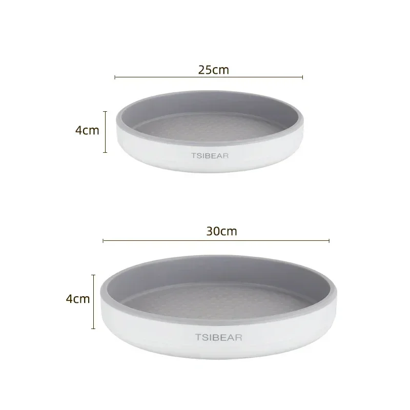 360 ° Drehung Gewürzregal Organizer Schrank Drehteller Gewürzhalter Küche Ablagefach für Küche Badezimmer Kühlschrank