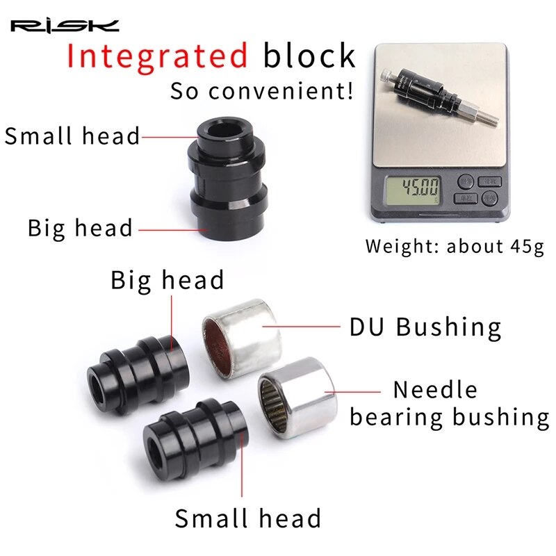 MTB Rear Shock Absorber Bushing Tool Repair Disassembly Tool DU Bushing Press-in Installation Mountain Bike Shock Absorber Tool