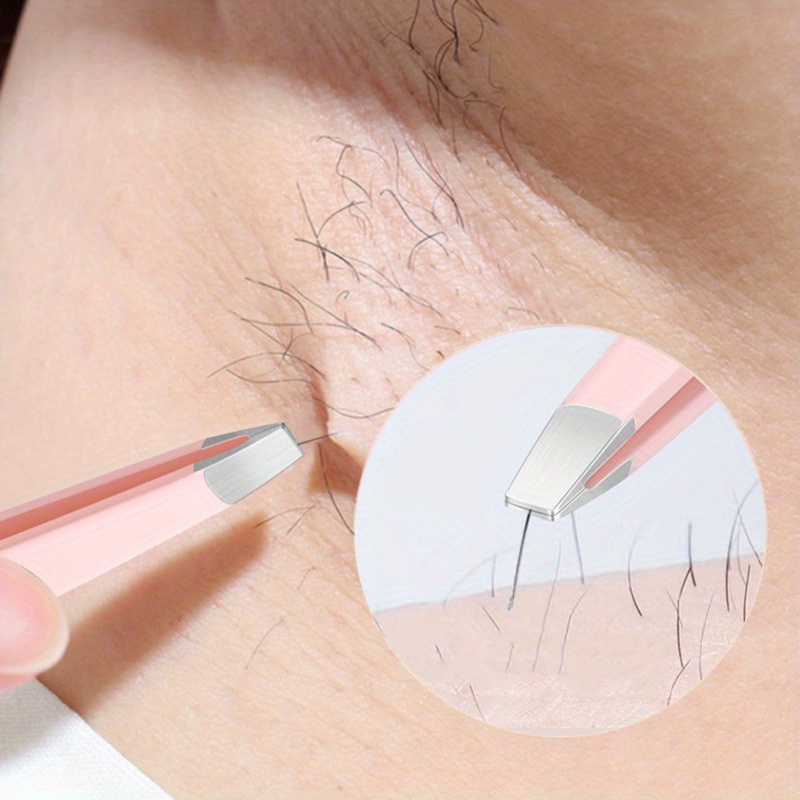 Ensemble de tondeuses à sourcils en acier inoxydable, pinces d'épilation, bouche Oblique et droite, pince de coupe des sourcils, outil de beauté 4 pièces