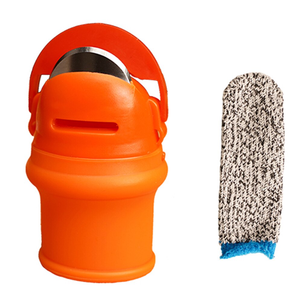 Thumb Cutter Gardening Tools Pruning Shears Garden Picking Plant Vegetables Separator Finger Tool Multifunction Kitchen Cutter: L with 1 fingerstall