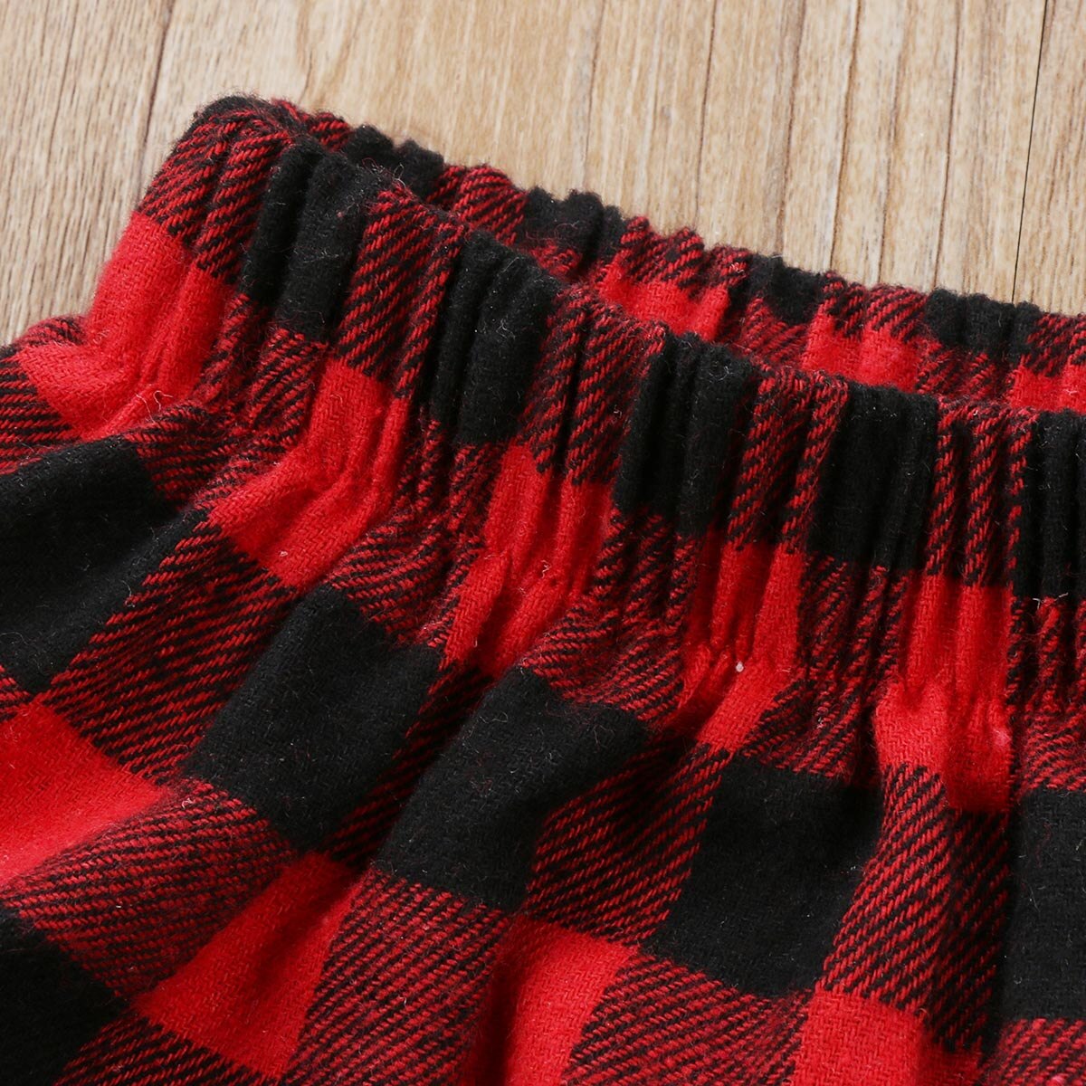 3-18M Pretty Christmas Kids Baby Girls Xmas Plaid Skirts + Headband Outfit Clothes 2Pcs