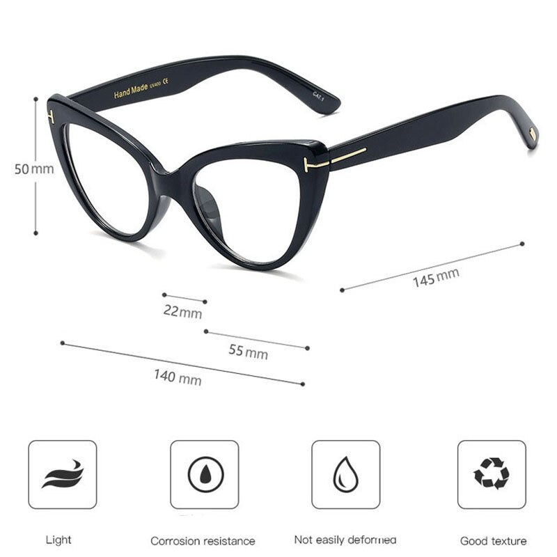 vintage Style Cat eye glasses frame women brand Optical Transparent Eyeglasses Frame Female