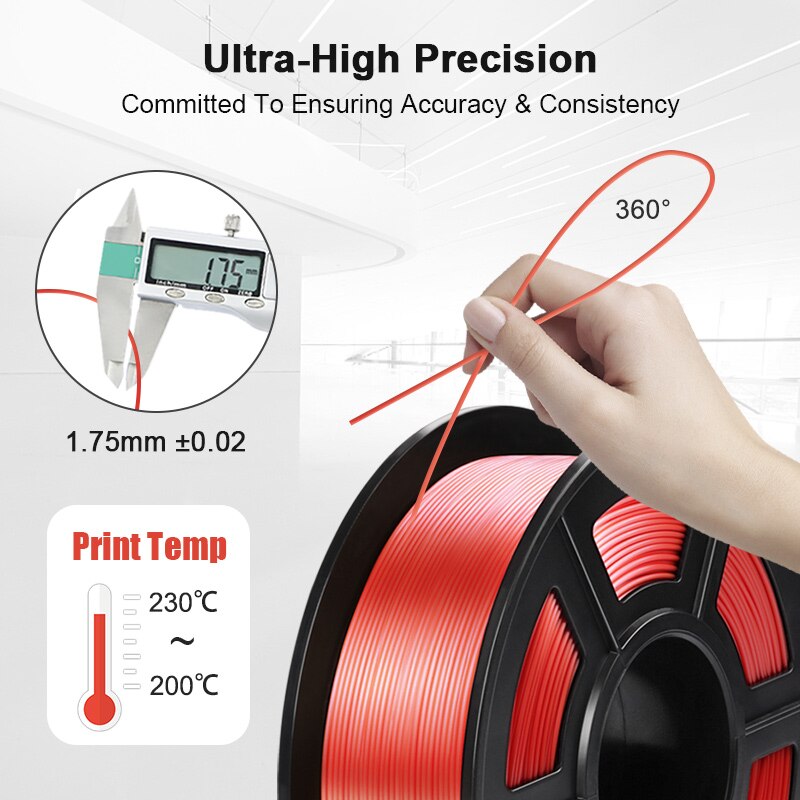 PLA Filament pla silk sffect 1KG For 3D Printers Filament 1.75MM 330M 2.2lbs Silk Texture Refills Biodegradable Material