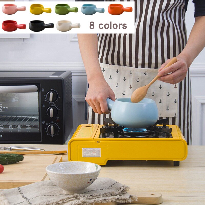 Vaisselle en céramique Pots de café bébé complément alimentaire émail poignée unique cuisson Pot de lait pâtes riz nouilles sirop casserole chaude