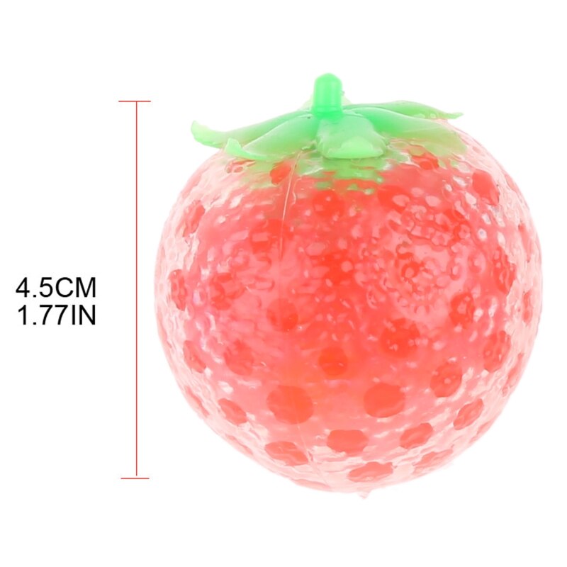 Mehrfarbiger erdbeerfruchtball, weicher knetball zum stressabbau, spielzeug zur entspannung