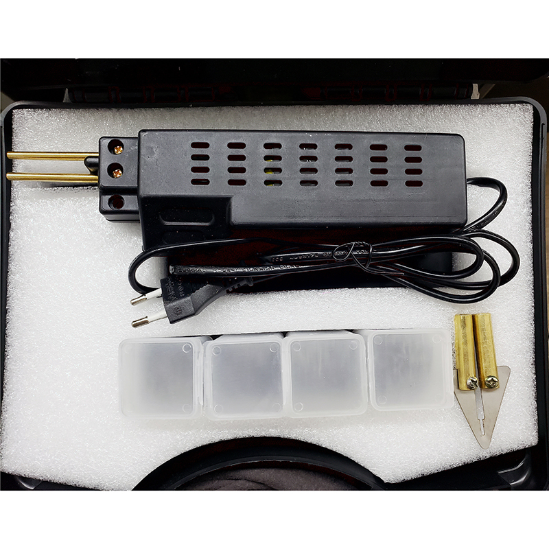 Soldador de plástico para coche, herramientas de garaje, grapadoras en , máquina de grapas de plástico de PVC, reparación de grietas de Pvc: 110V USA Plug / black 02