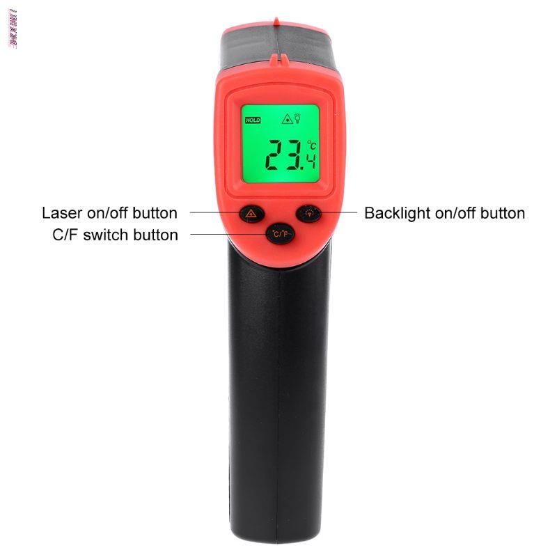 Digital HW600 Thermometer Gun ℃/℉ Industrial Pyrometer Temperature Meter -50~600℃ / -58~1122℉