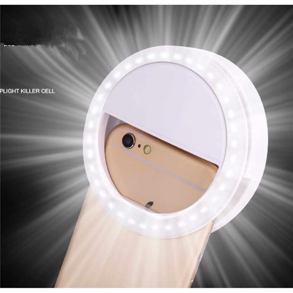 Xixi espelho de maquiagem com led, artefato de luz para celular, 36 peças, para fotografia, ferramentas de beleza luz de preenchimento