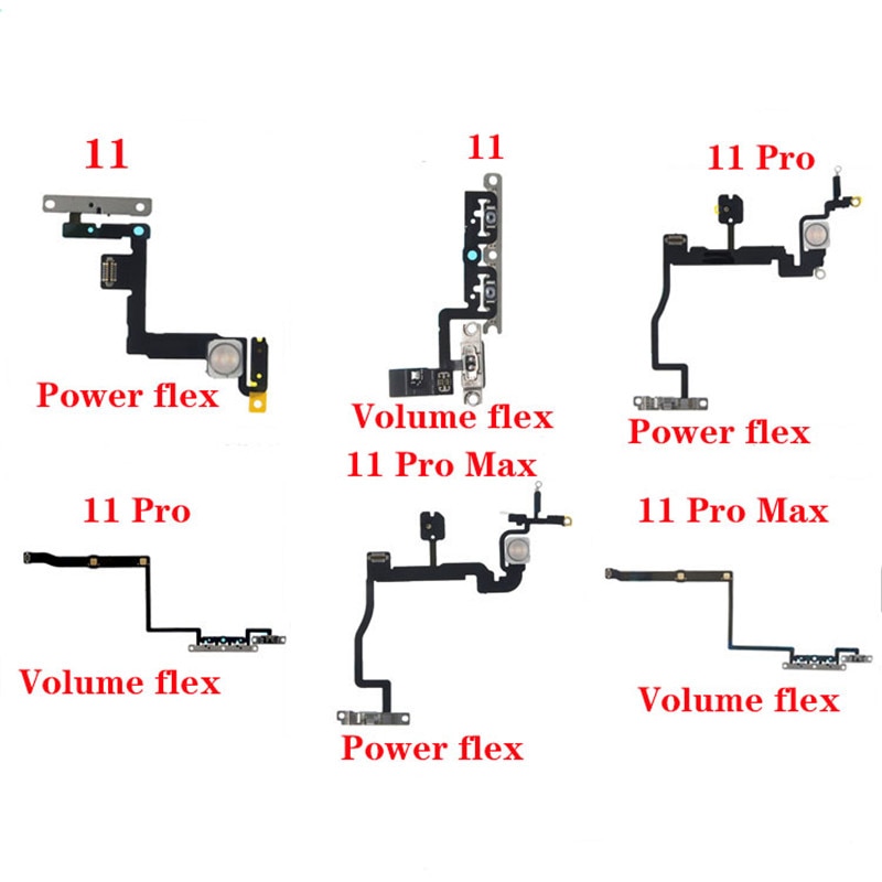 Voor Iphone 11 11 Pro 11 Pro Max Power Knop Op Off Volume Knop Flex Kabel