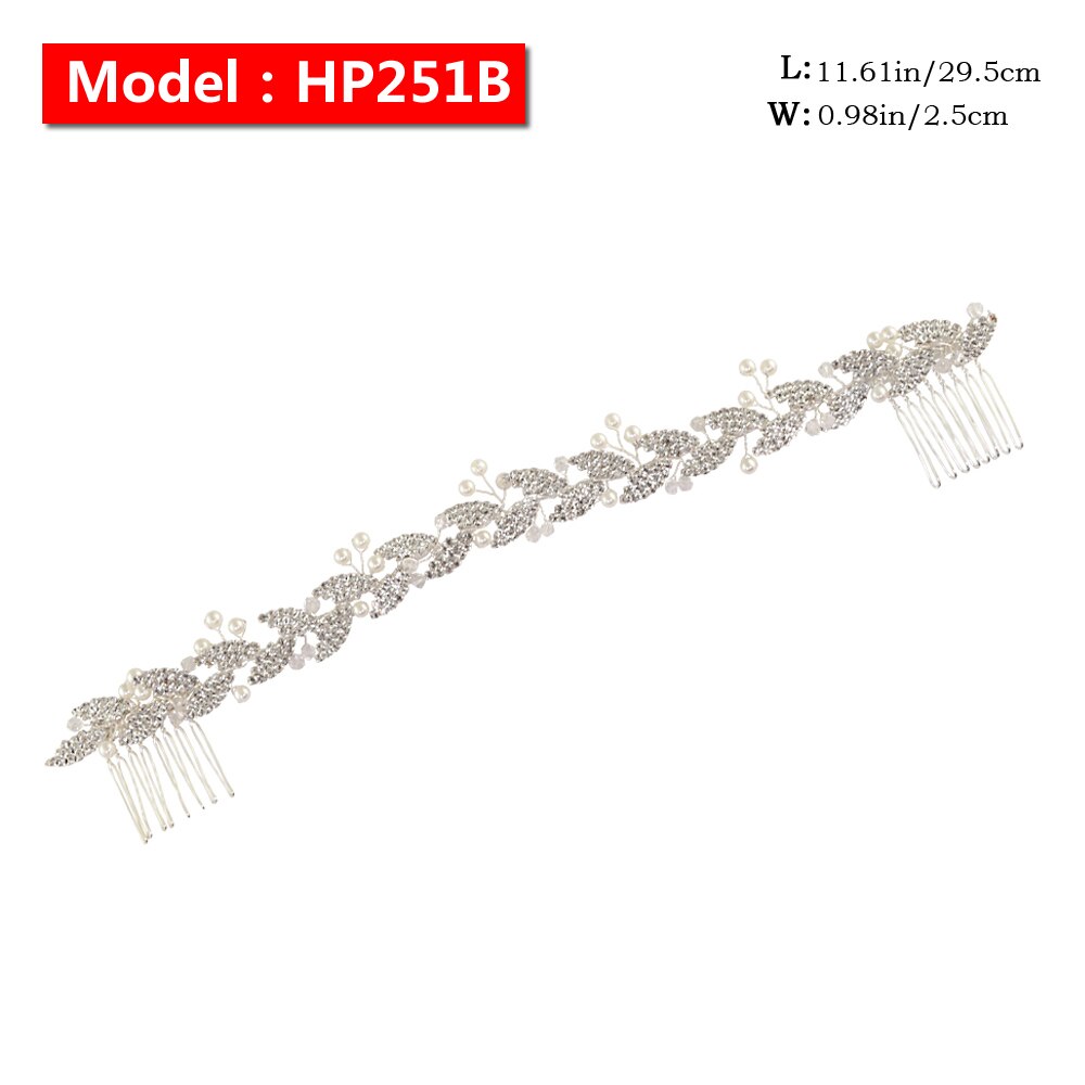 Peineta nupcial, horquilla de cristal, accesorios para el cabello de boda, Flor del pelo de perla, horquillas de diamante para el pelo de novia, pieza para el pelo de boda: HP251