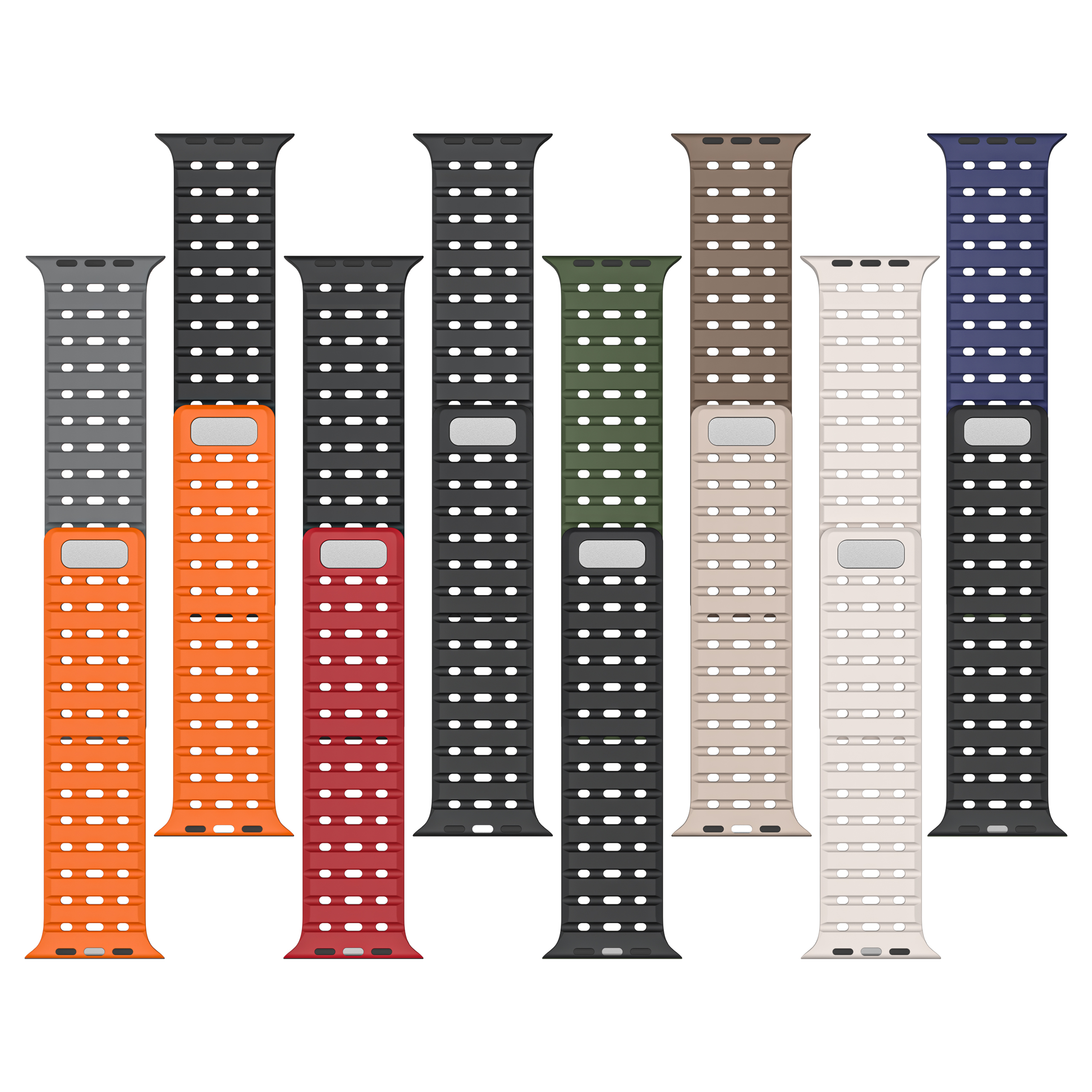 Bracelet de sport magnétique en silicone pour Apple Watch Ultra 2, bracelet de montre, bracelet pour iWatch Series 9, 8, 7, 6, 5, 4, 49mm, 45mm, 44mm, 42mm