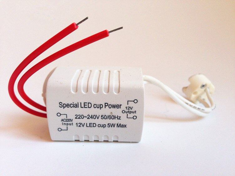 Transformador electrónico de alta potencia LED de 220 a 12v, taza de lámpara MR16, 1w, 2w, 3w, 4w, 5W, fuente de alimentación del controlador LED, foco