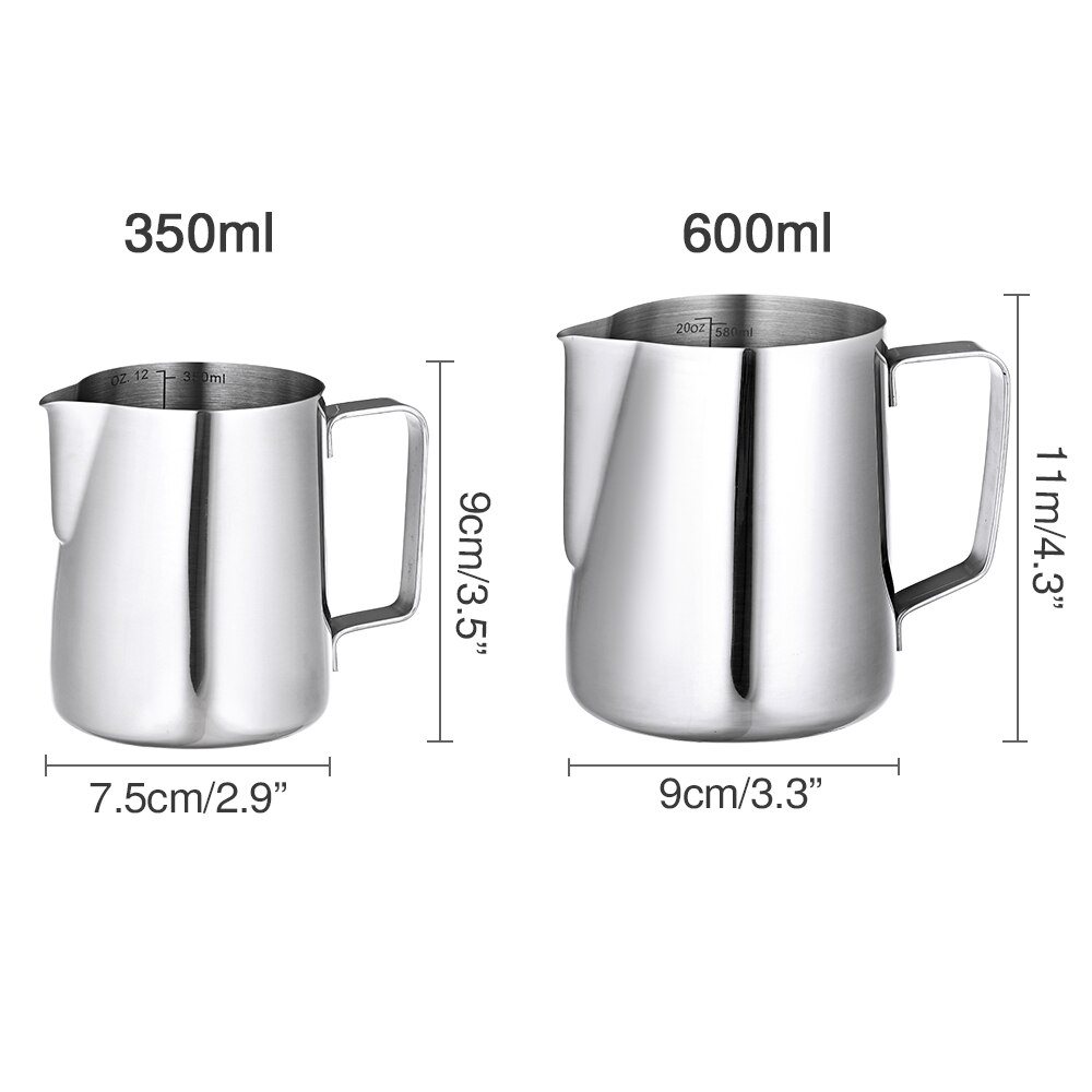 Ruostumattomasta teräksestä maidonvaahdotuskannu kahvi barista askartelu latte art maitokannut kahvivälineet vaahdotin kannukone maitokerma kupit