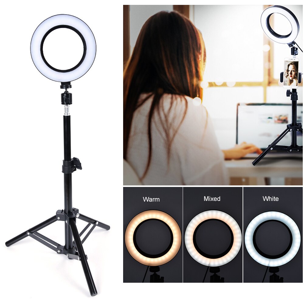 Alles-in-één Ringlamp Met Statief Voor Make-up En Videoconferenties 29 5 Cm Draadloze Afstandsbediening Usb Aansluiting Alles-in-één Ringlamp Met Statief Voor Make-up En Videoconferenties 29 5 Cm Draadloze Afstandsbediening Usb Aansluiting