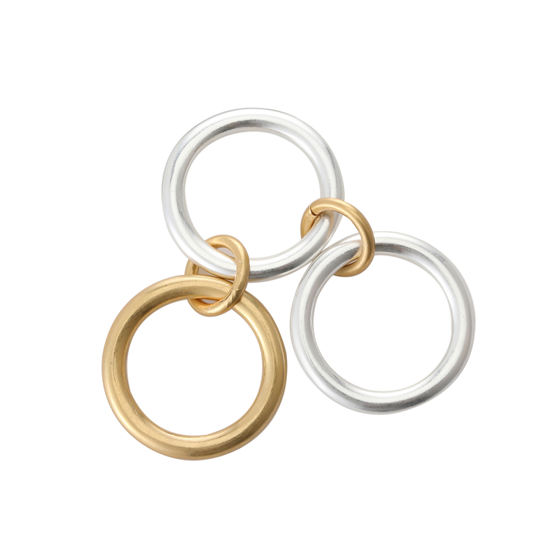 EDY Punk Vintage personalidad Simple tres capas Micro-incrustado circón mujer anillo para mujer chica joyería de